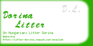 dorina litter business card
